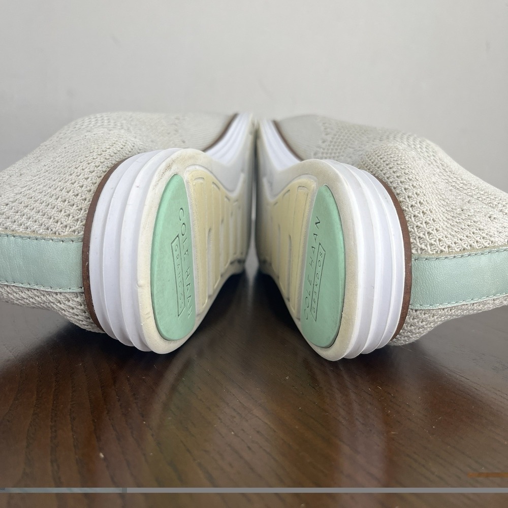 Cole Haan Original Shoes Women's 9 Gray Knit Stitchlite Wingtip Oxford Sneakers - Picture 15 of 16